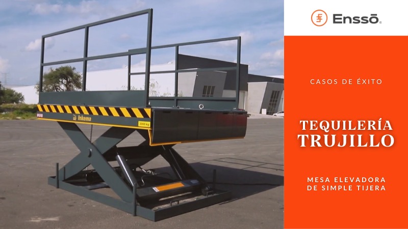 Mesa elevadora de simple tijera